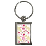 Desserts Pastries Baking Wallpaper Key Chain (Rectangle) Front