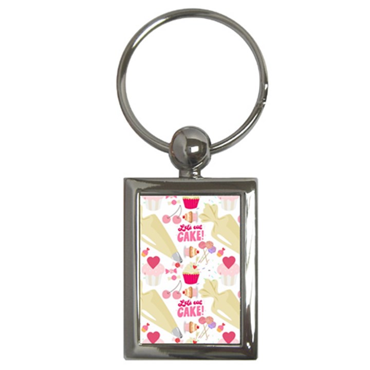 Desserts Pastries Baking Wallpaper Key Chain (Rectangle)