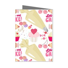 Desserts Pastries Baking Wallpaper Mini Greeting Cards (pkg Of 8) by Ravend