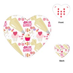 Desserts Pastries Baking Wallpaper Playing Cards Single Design (heart) by Ravend