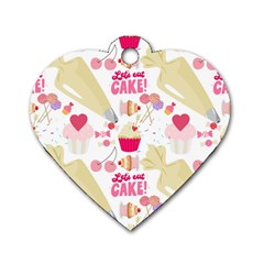 Desserts Pastries Baking Wallpaper Dog Tag Heart (one Side) by Ravend