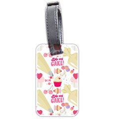 Desserts Pastries Baking Wallpaper Luggage Tag (two Sides) by Ravend