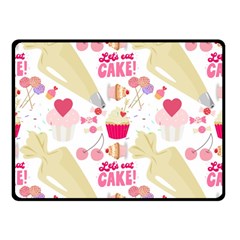 Desserts Pastries Baking Wallpaper Fleece Blanket (small) by Ravend