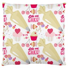 Desserts Pastries Baking Wallpaper Standard Premium Plush Fleece Cushion Case (one Side) by Ravend