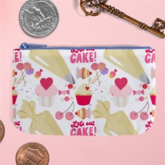 Desserts Pastries Baking Wallpaper Large Coin Purse by Ravend