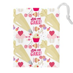 Desserts Pastries Baking Wallpaper Drawstring Pouch (5xl) by Ravend