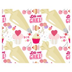 Desserts Pastries Baking Wallpaper One Side Premium Plush Fleece Blanket (medium)