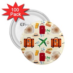 Suitcase Tickets Plane Camera 2 25  Buttons (100 Pack)  by Ravend