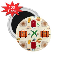 Suitcase Tickets Plane Camera 2 25  Magnets (100 Pack)  by Ravend