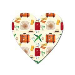 Suitcase Tickets Plane Camera Heart Magnet by Ravend