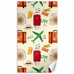 Suitcase Tickets Plane Camera Canvas 40  X 72 