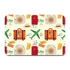 Suitcase Tickets Plane Camera Plate Mats by Ravend