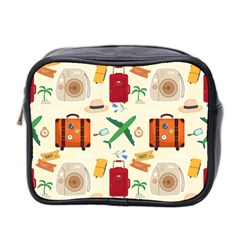 Suitcase Tickets Plane Camera Mini Toiletries Bag (two Sides) by Ravend