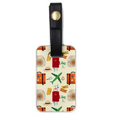 Suitcase Tickets Plane Camera Luggage Tag (one Side) by Ravend