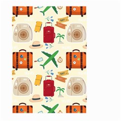 Suitcase Tickets Plane Camera Large Garden Flag (two Sides) by Ravend