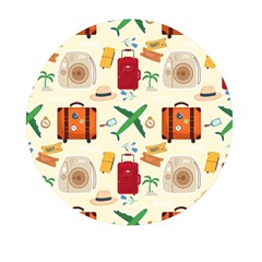 Suitcase Tickets Plane Camera Mini Round Pill Box (pack Of 5) by Ravend