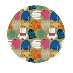 Pattern Art T-shirt Shirts Clothing Fabric Mini Round Pill Box (pack Of 5) by Ravend