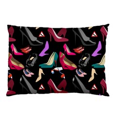 Heels Shoes Pattern Feminine Art Pillow Case (two Sides) by Ravend