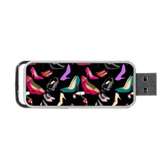 Heels Shoes Pattern Feminine Art Portable Usb Flash (one Side) by Ravend