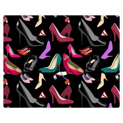 Heels Shoes Pattern Feminine Art One Side Premium Plush Fleece Blanket (medium)