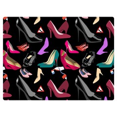 Heels Shoes Pattern Feminine Art Premium Plush Fleece Blanket (extra Small)