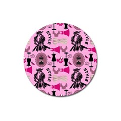 Fashion Girl Newyork Bts Nft Magnet 3  (round) by Ravend