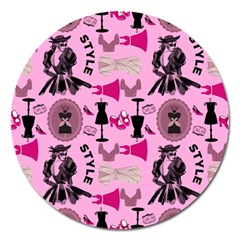 Fashion Girl Newyork Bts Nft Magnet 5  (round) by Ravend