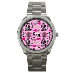 Fashion Girl Newyork Bts Nft Sport Metal Watch by Ravend