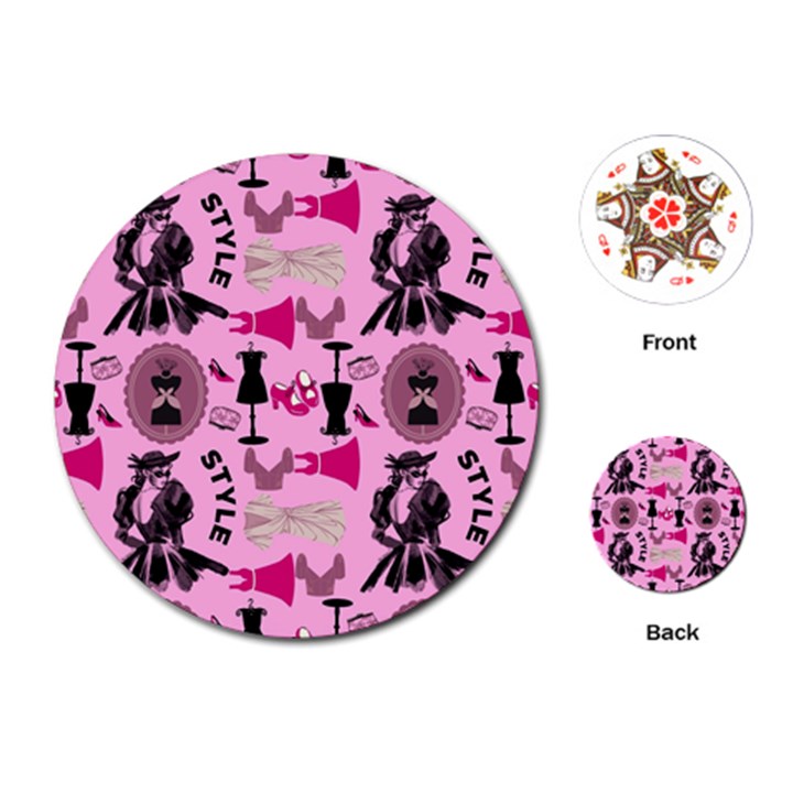 Fashion Girl Newyork Bts Nft Playing Cards Single Design (Round)