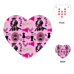 Fashion Girl Newyork Bts Nft Playing Cards Single Design (heart) by Ravend