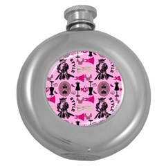 Fashion Girl Newyork Bts Nft Round Hip Flask (5 Oz) by Ravend