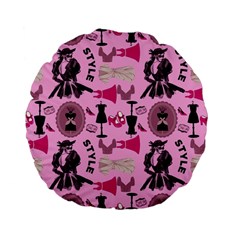 Fashion Girl Newyork Bts Nft Standard 15  Premium Flano Round Cushions by Ravend