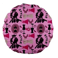 Fashion Girl Newyork Bts Nft Large 18  Premium Flano Round Cushions by Ravend