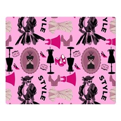 Fashion Girl Newyork Bts Nft One Side Premium Plush Fleece Blanket (large) by Ravend