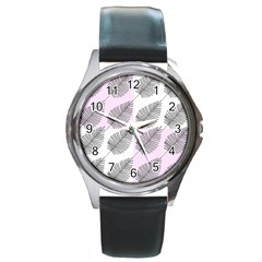 Happy Sky Nft Photographer Nature Round Metal Watch by Ravend