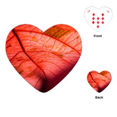 Leaf Copper Leaf Plant Nature Playing Cards Single Design (heart) by Ravend