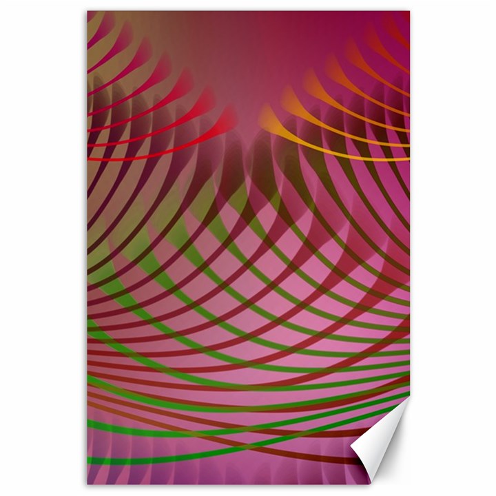 Illustration Pattern Abstract Colorful Shapes Canvas 12  x 18 