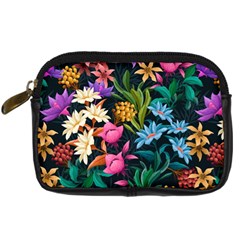 Floral print  Digital Camera Leather Case