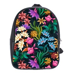 Floral Print  School Bag (large)