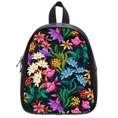 Floral Print  School Bag (small) by BellaVistaTshirt02