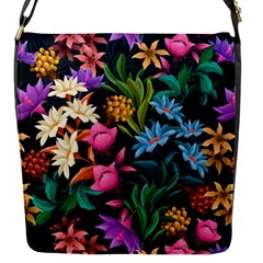 Floral print  Flap Closure Messenger Bag (S)