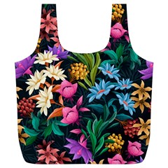 Floral Print  Full Print Recycle Bag (xl)