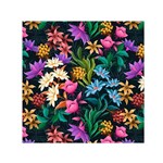 Floral print  Square Satin Scarf (30  x 30 ) Front