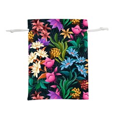 Floral Print  Lightweight Drawstring Pouch (s) by BellaVistaTshirt02