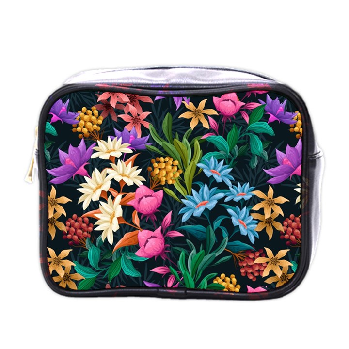 Floral print  Mini Toiletries Bag (One Side)