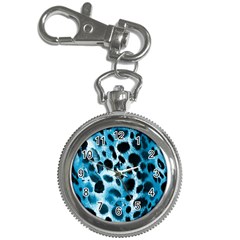 Blue Leopard Key Chain Watches by DinkovaArt