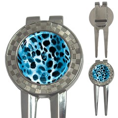 Blue Leopard 3-in-1 Golf Divots by DinkovaArt