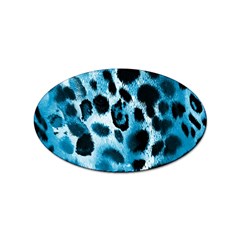 Blue Leopard Sticker Oval (10 Pack) by DinkovaArt