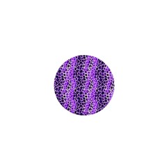 Purple Leopard  1  Mini Buttons by DinkovaArt