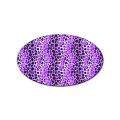 Purple Leopard  Sticker Oval (10 Pack) by DinkovaArt